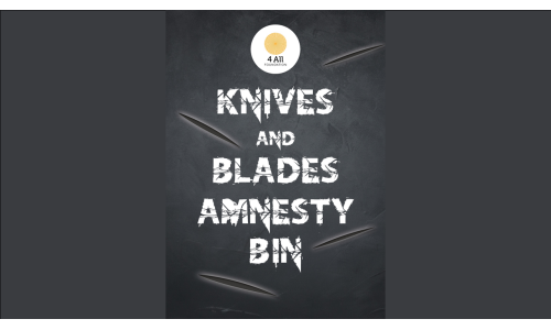 4 All Foundation Launches Knife and Blades Amnesty Bin at Ditherington Community Centre in Shrewsbury